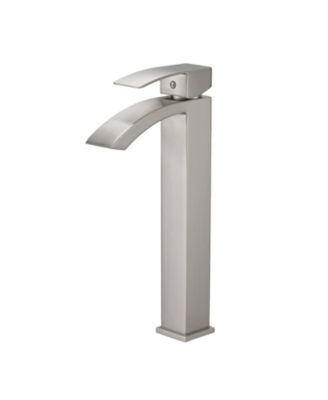 Brushed Nickel Single Handle Bathroom Sink Faucet Modern Single Hole Vanity Basin Faucet