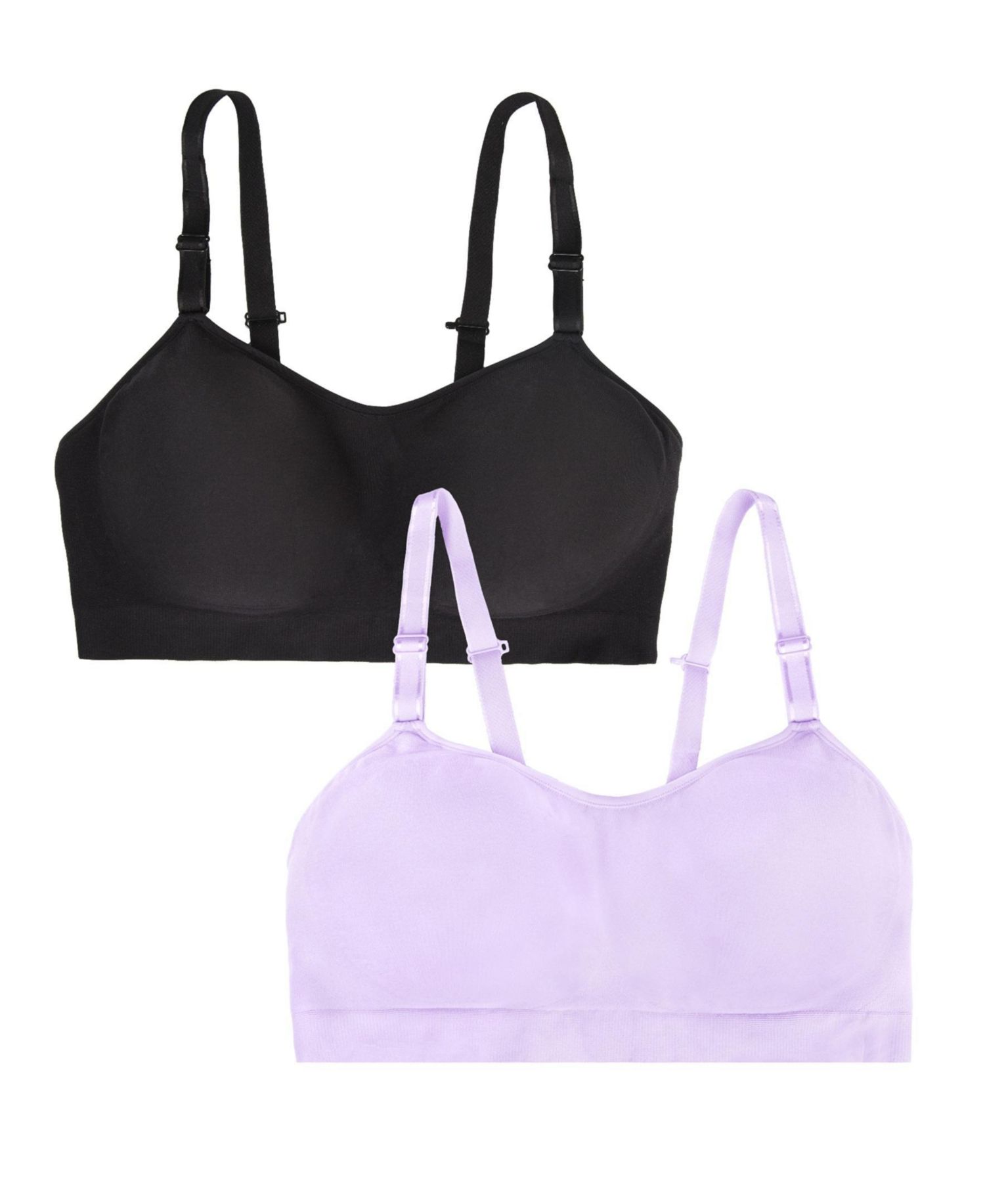 Women's 2-Pack Stretch Wireless Bra With Built in Pads