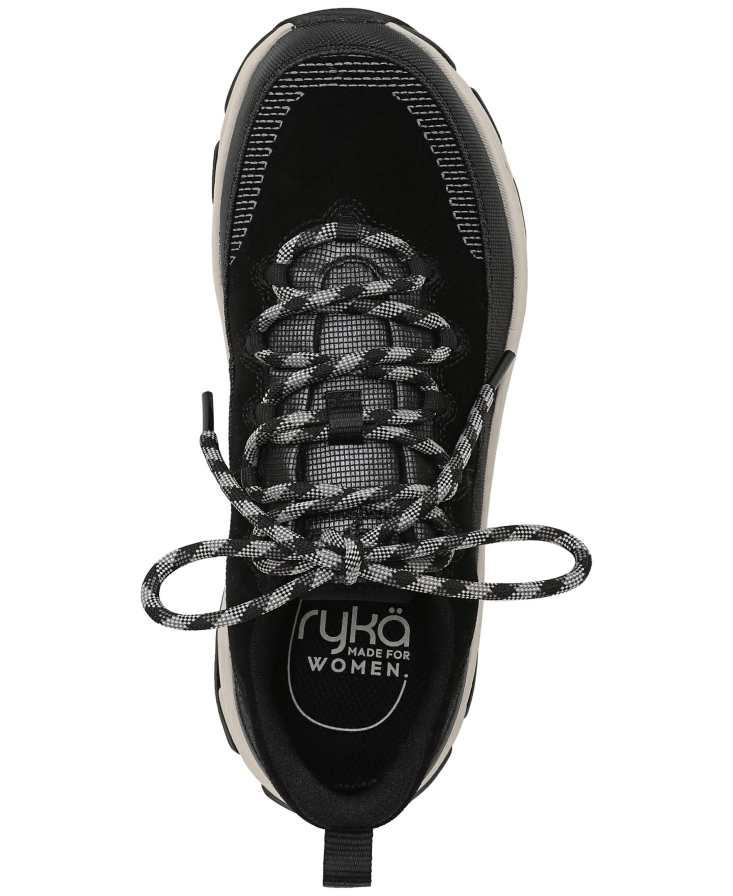 Женские кроссовки Ryka Devotion Max Luxe Walking Lace-Up, цвет: Чёрный замшевый — фото 4