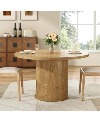 43" Round Dining Table Wooden Table for Dining Room