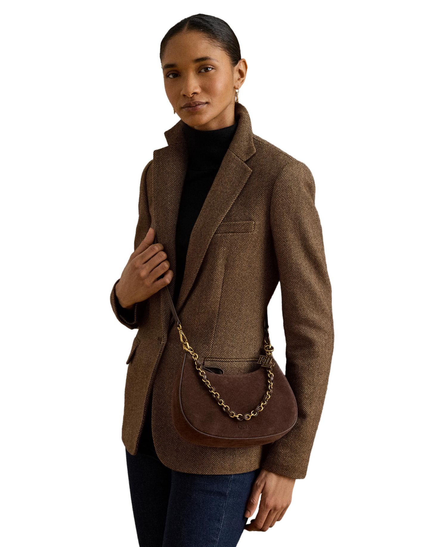 Marcy Suede Zipper Mini Shoulder Bag