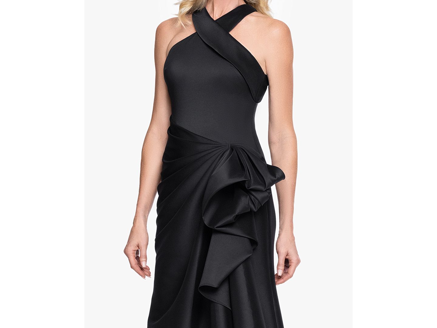 Женские платья XSCAPE Stretch Mikado Halter Neck Ball Gown, цвет: Чёрный — фото 3