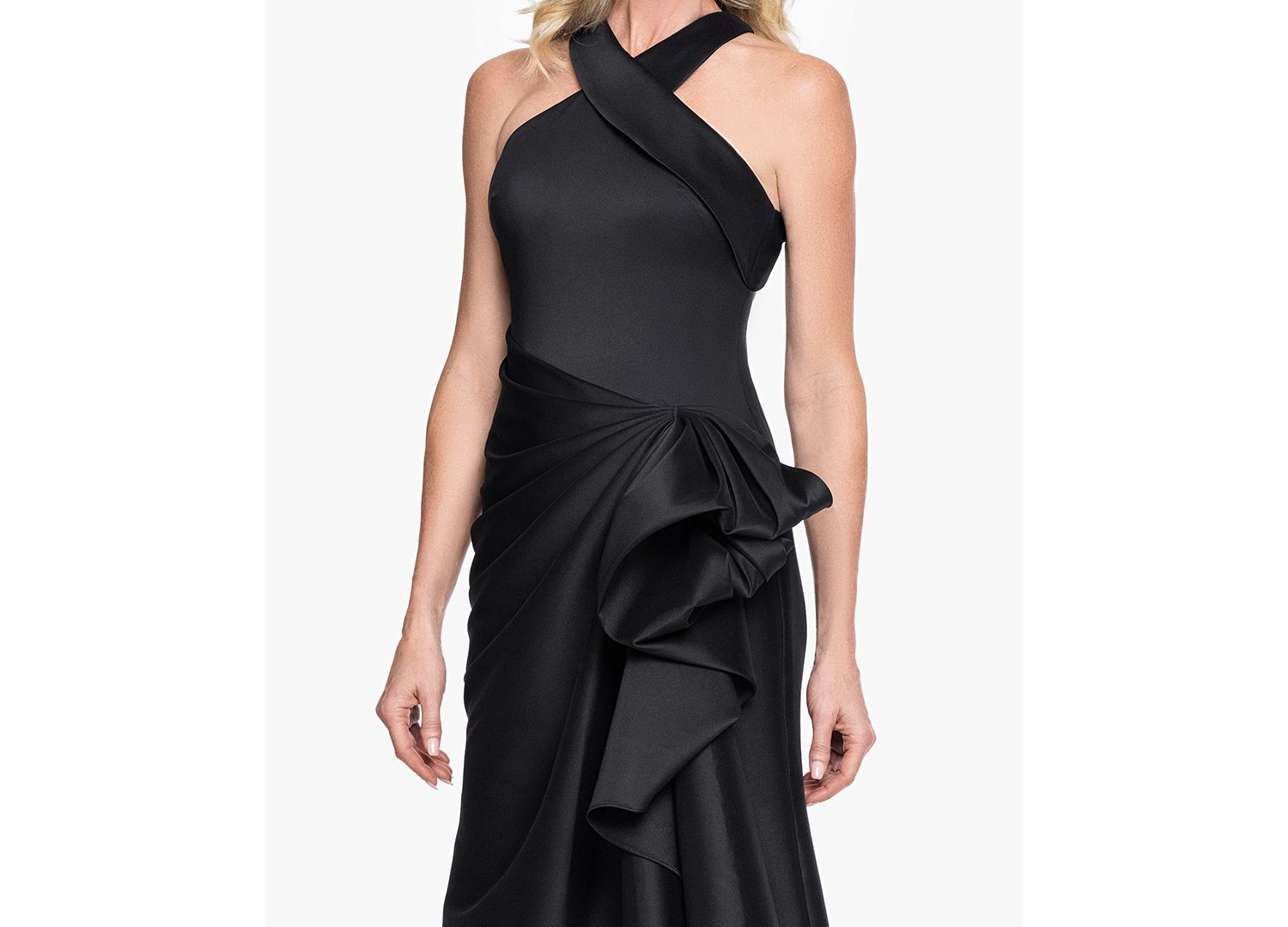 Women's Stretch Mikado Halter Neck Ball Gown
