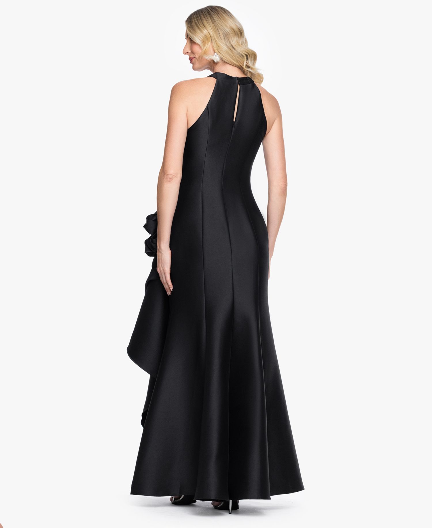 Women's Stretch Mikado Halter Neck Ball Gown