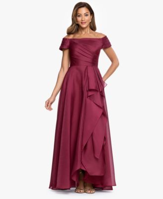 Women's Embroidered Floral Off-The-Shoulder Ball Gown