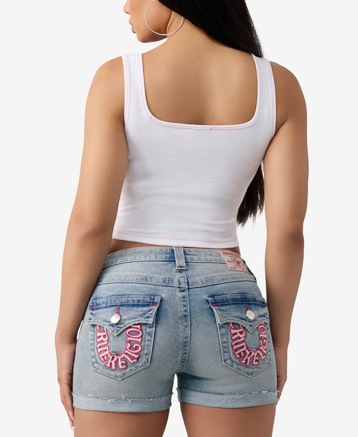 True Religion Women's Contrast Rib Tank Top