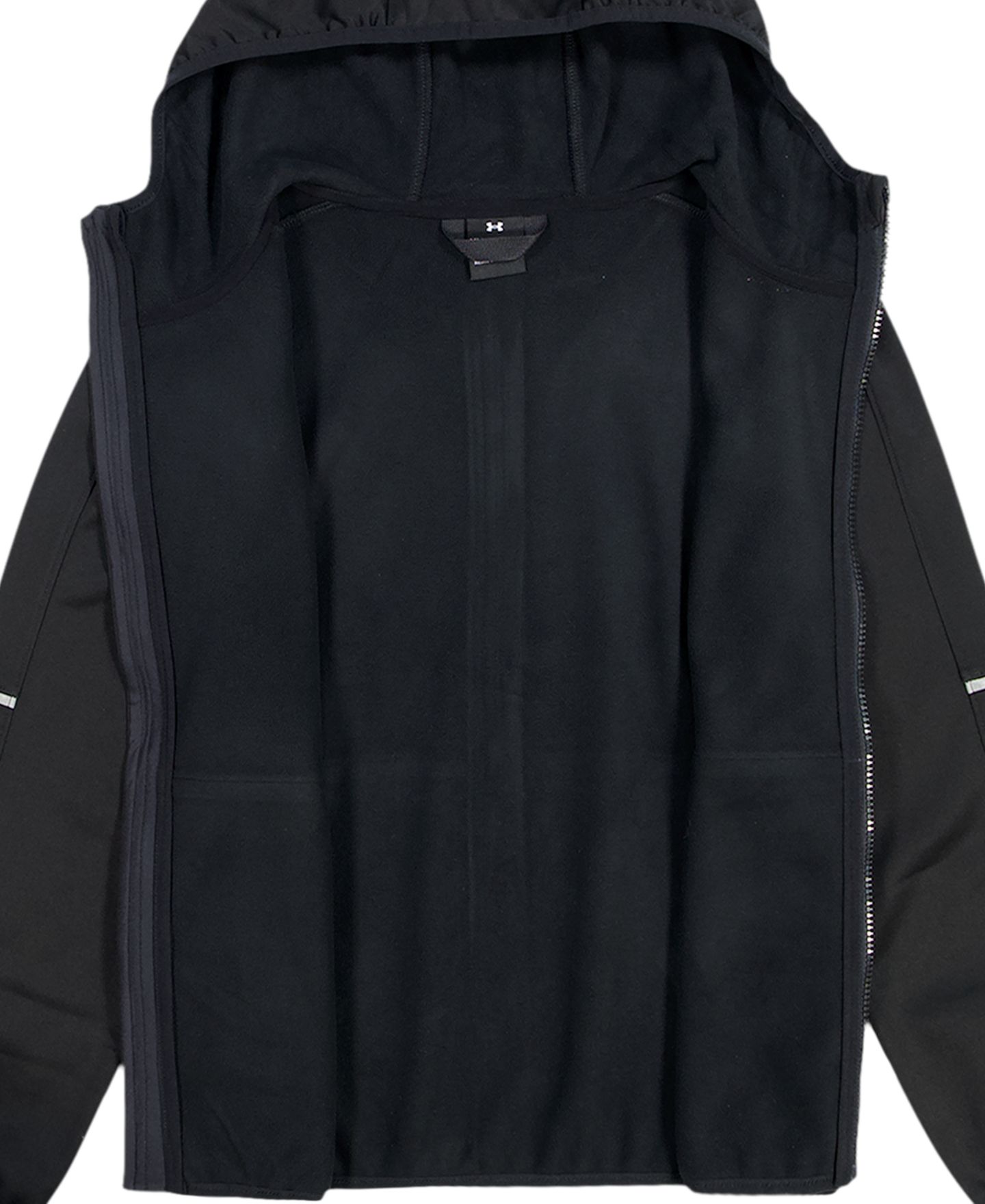 Куртка Under Armour Solid Logo Full-Zip Windproof Hooded Jacket для мальчиков, цвет: Чёрный — фото 4