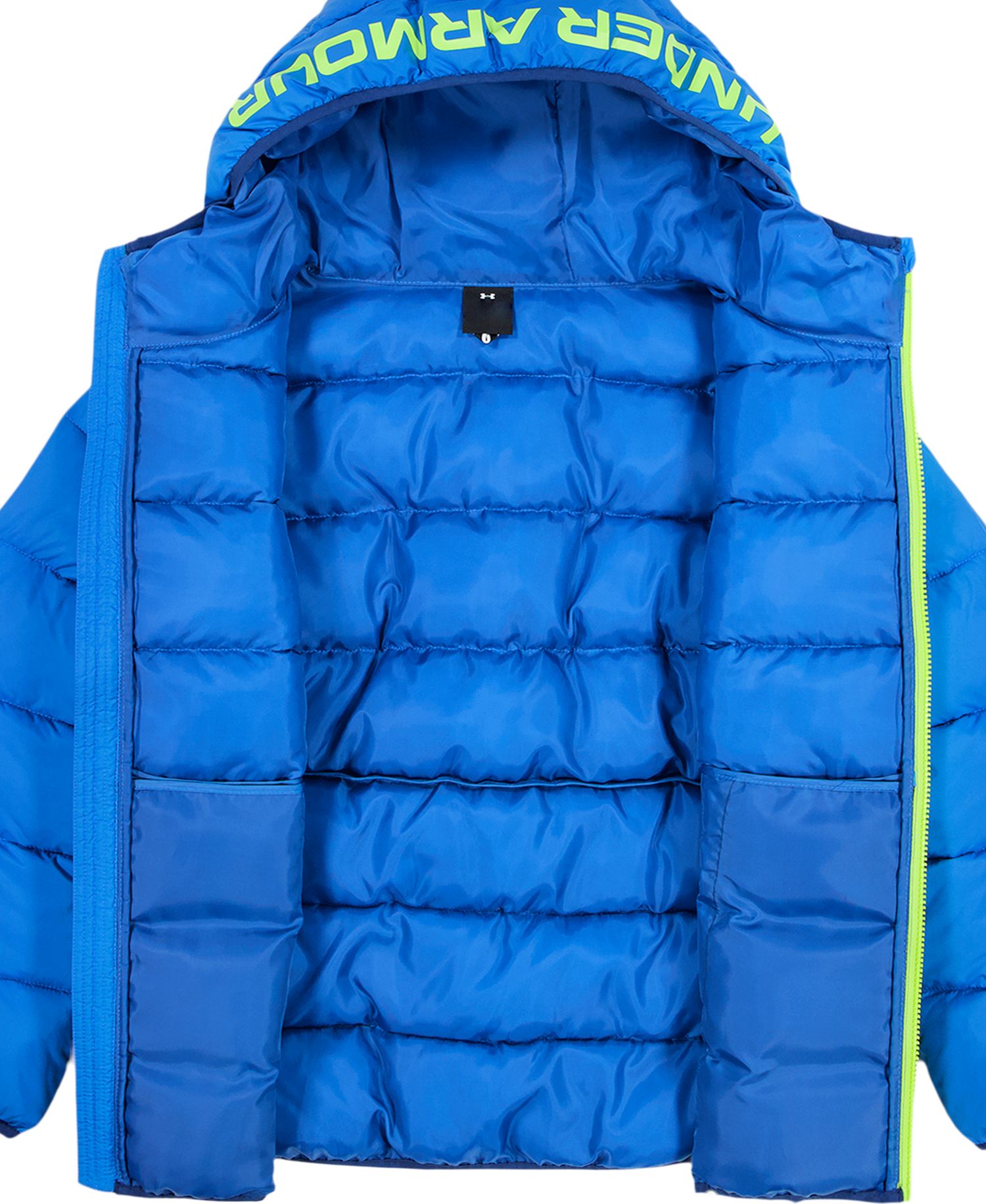 Boys' 8-20 Solid Logo Full-Zip Puffer Hooded Jacket