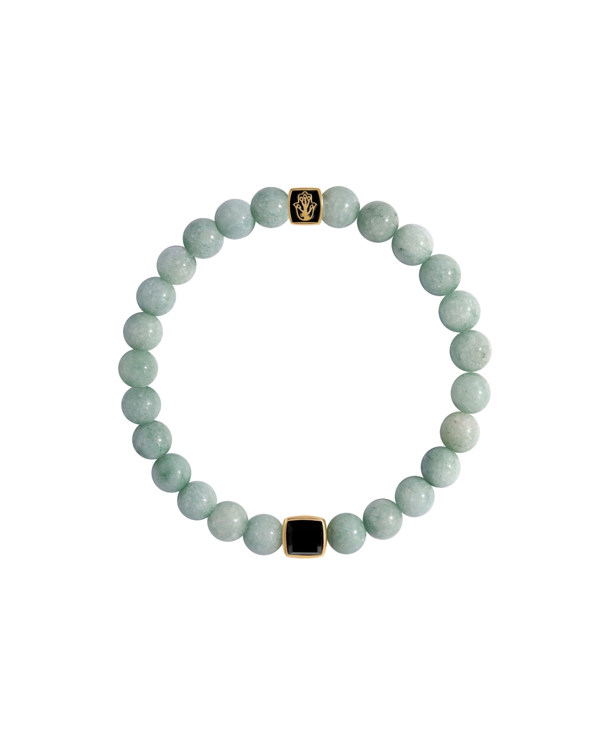 Karma and Luck Abundant Support Jade Onyx Hamsa Bracelet