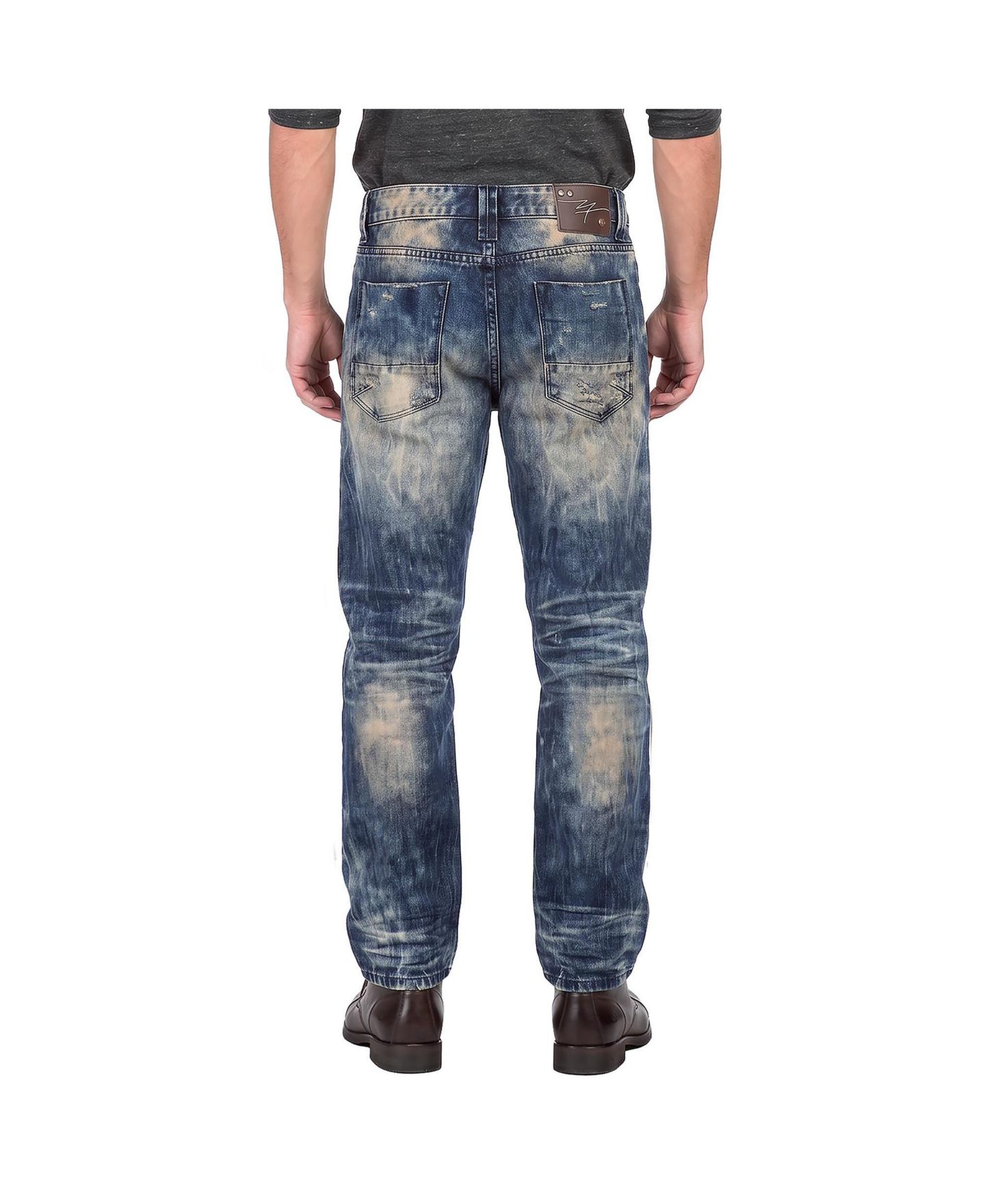 Мужские джинсы Level 7 Relaxed Straight Fashion Washed, цвет: Синий — фото 2