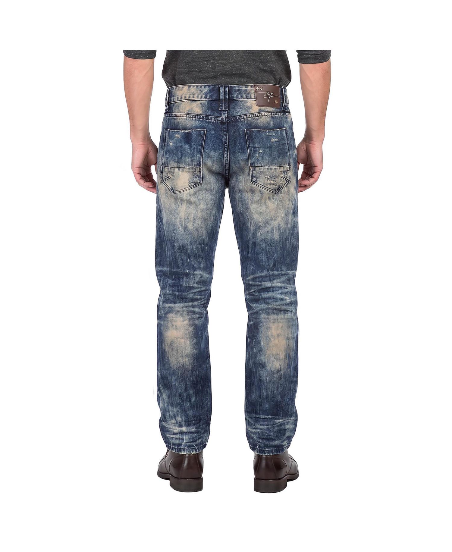 Men's Relaxed Straight Fashion Washed Jeans