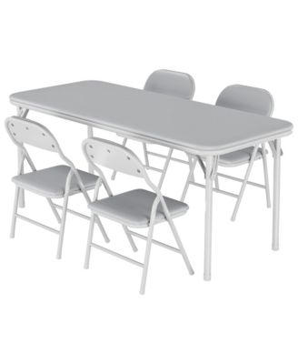 5 Piece Folding Kids Table and Chairs Set Children's Activity Table and Chairs Set