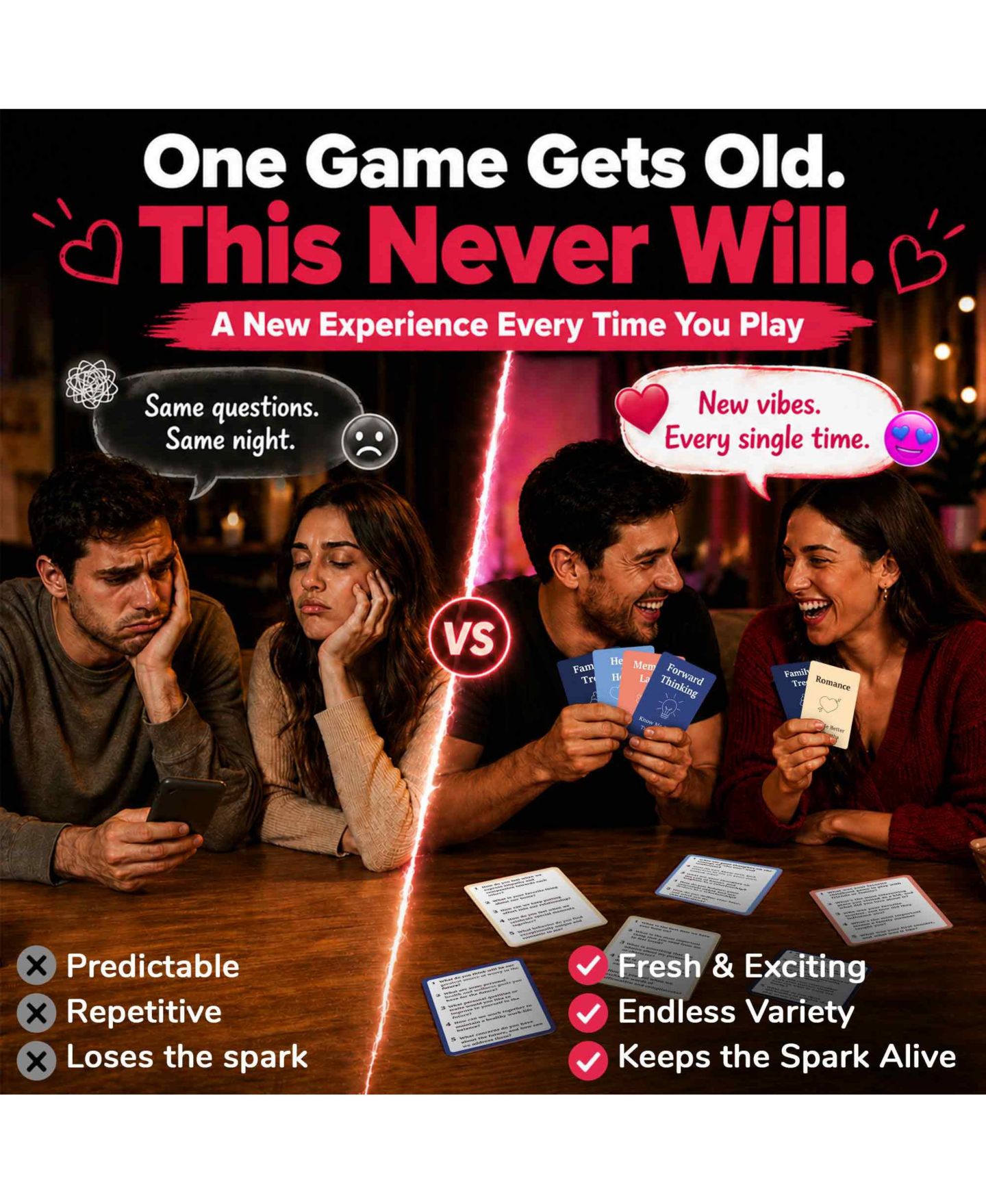 Детские карточные игры Quokka Couples Card Game Collection, 4-Game Set, от 14 лет, цвет: 4 Couples Games — фото 4