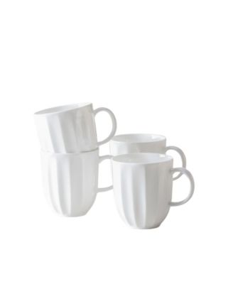 Blyss Bone China Scalloped Mugs, Set of 4