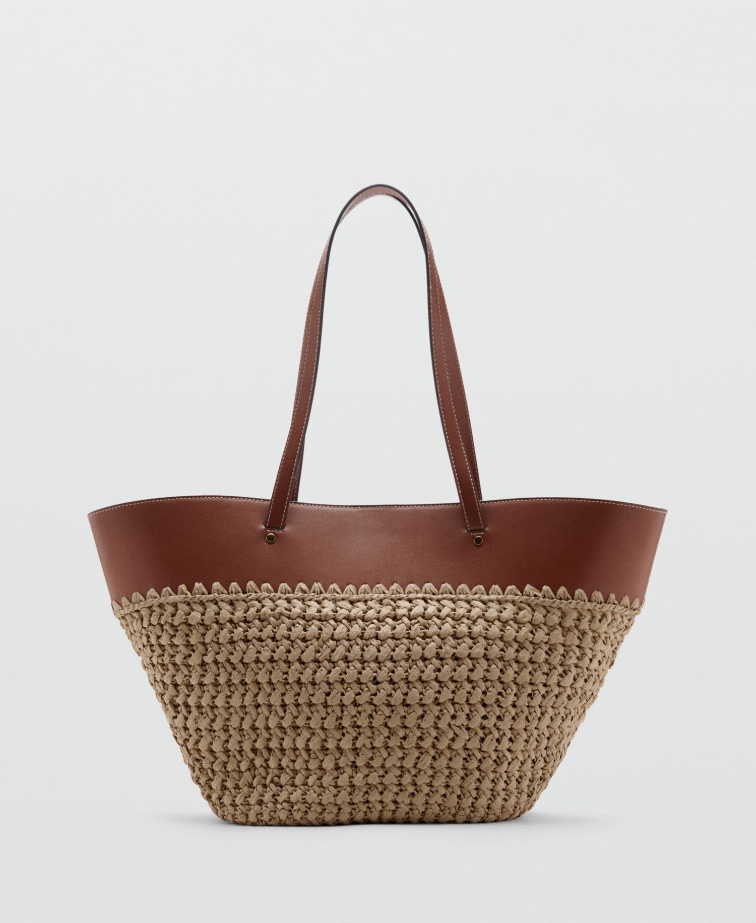 Women's Large Natural Fiber Basket Handbag
