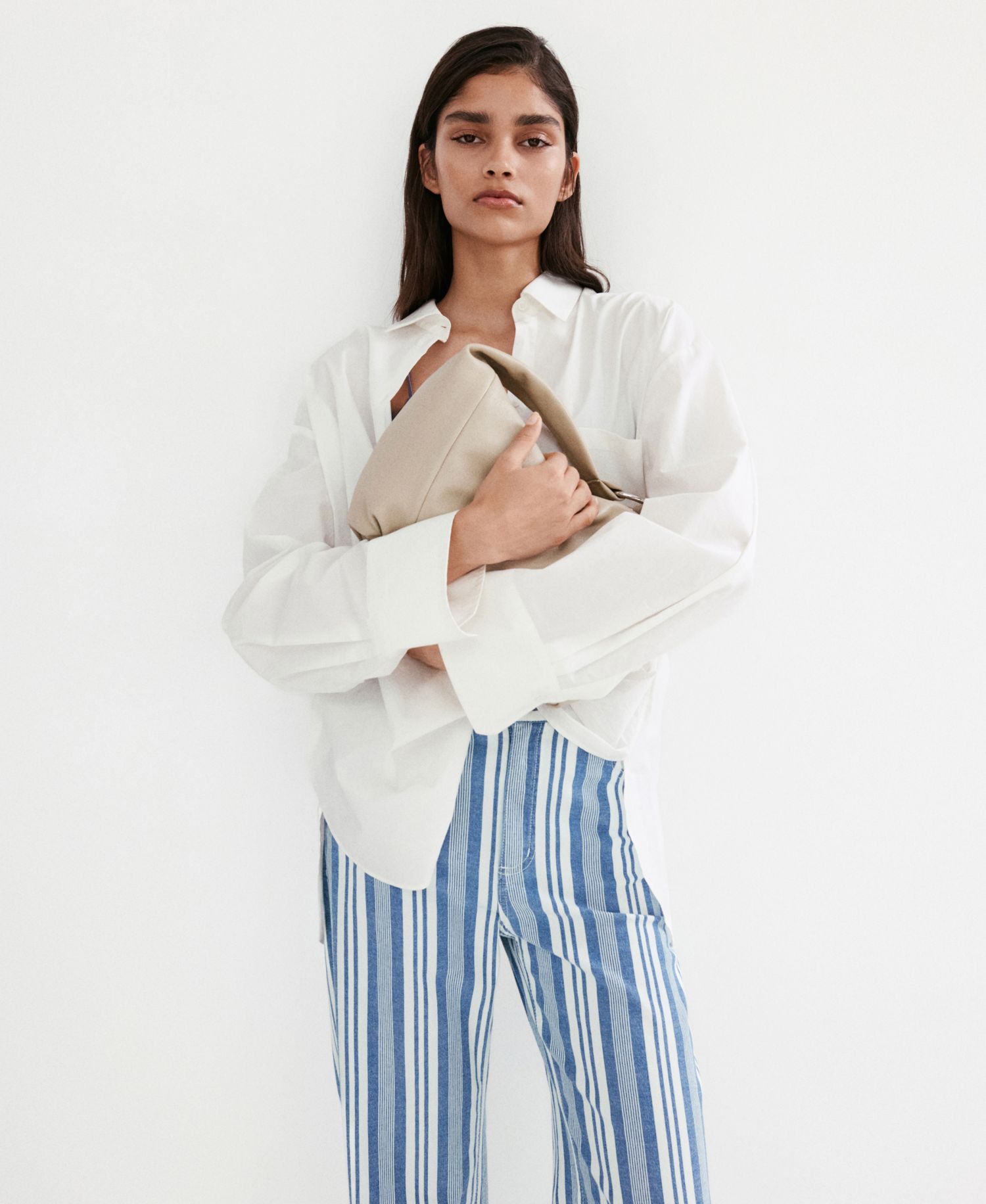 Women's Straight Striped Jeans