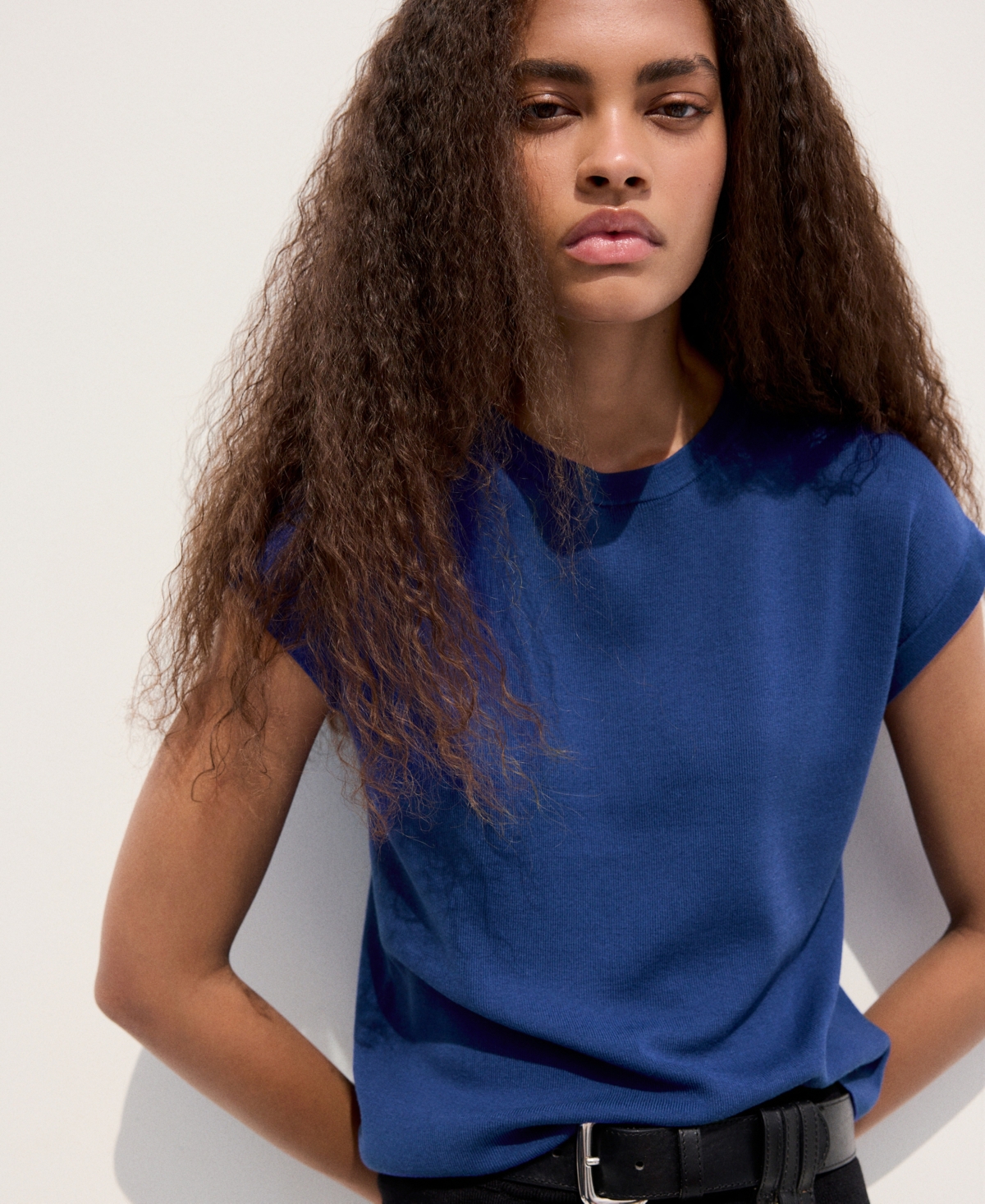 Mango Women's Short-Sleeve Cotton Sweater