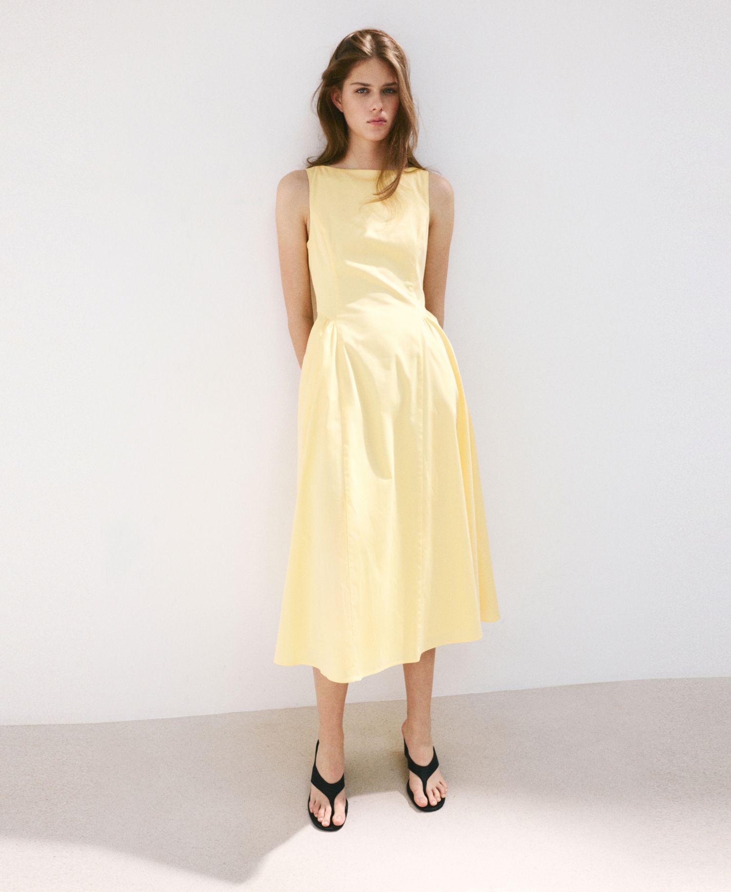 Women's Boat-Neck Ruched Dress