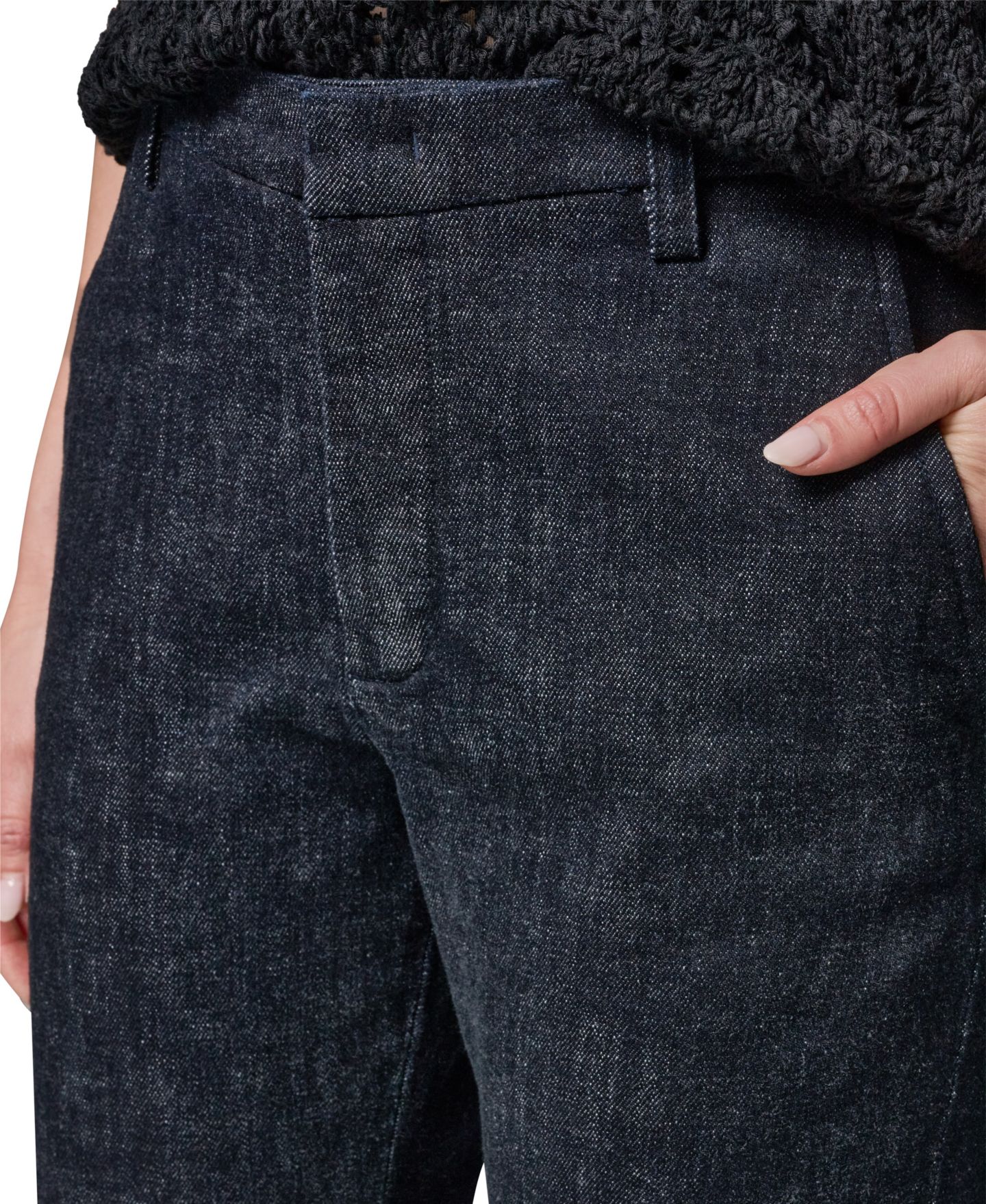 Женские брюки Donna Karan Weekend Luxe Denim Mid Rise Modern Trousers, цвет: The Lacombe — фото 4