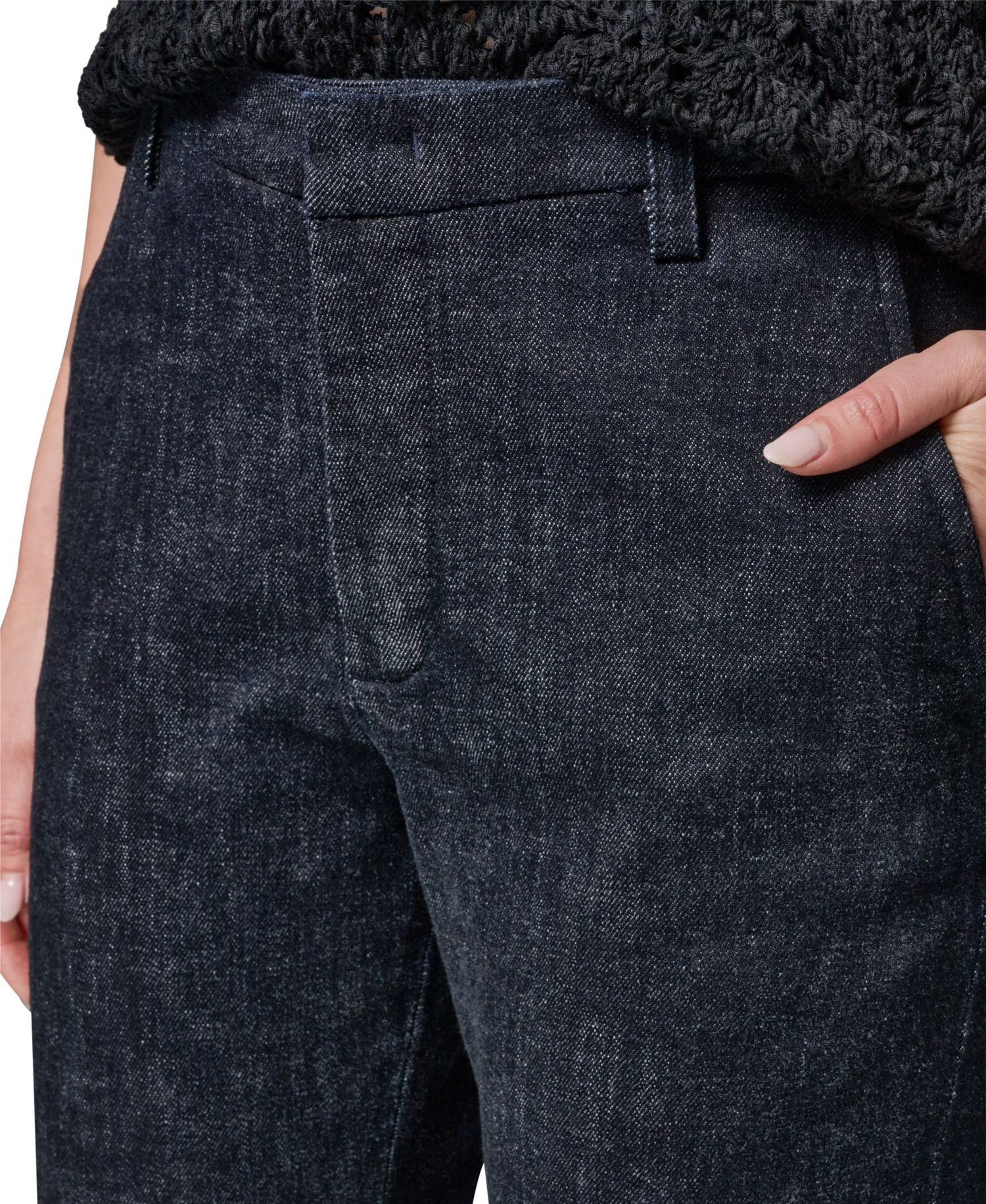 Women's Luxe Denim Mid Rise Modern Trousers