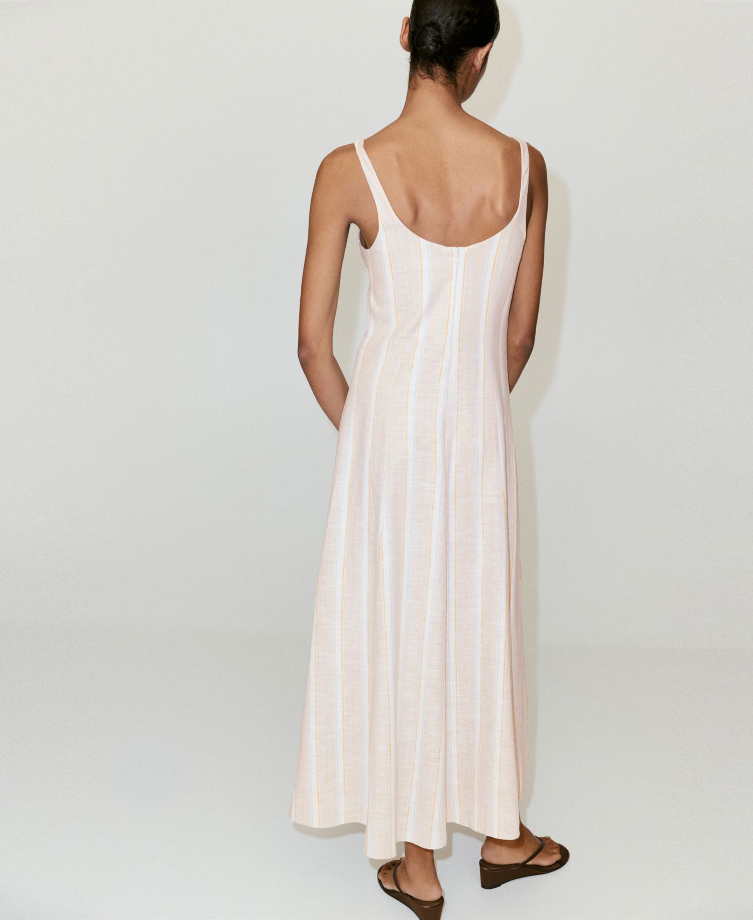 Women's Striped Linen Dress