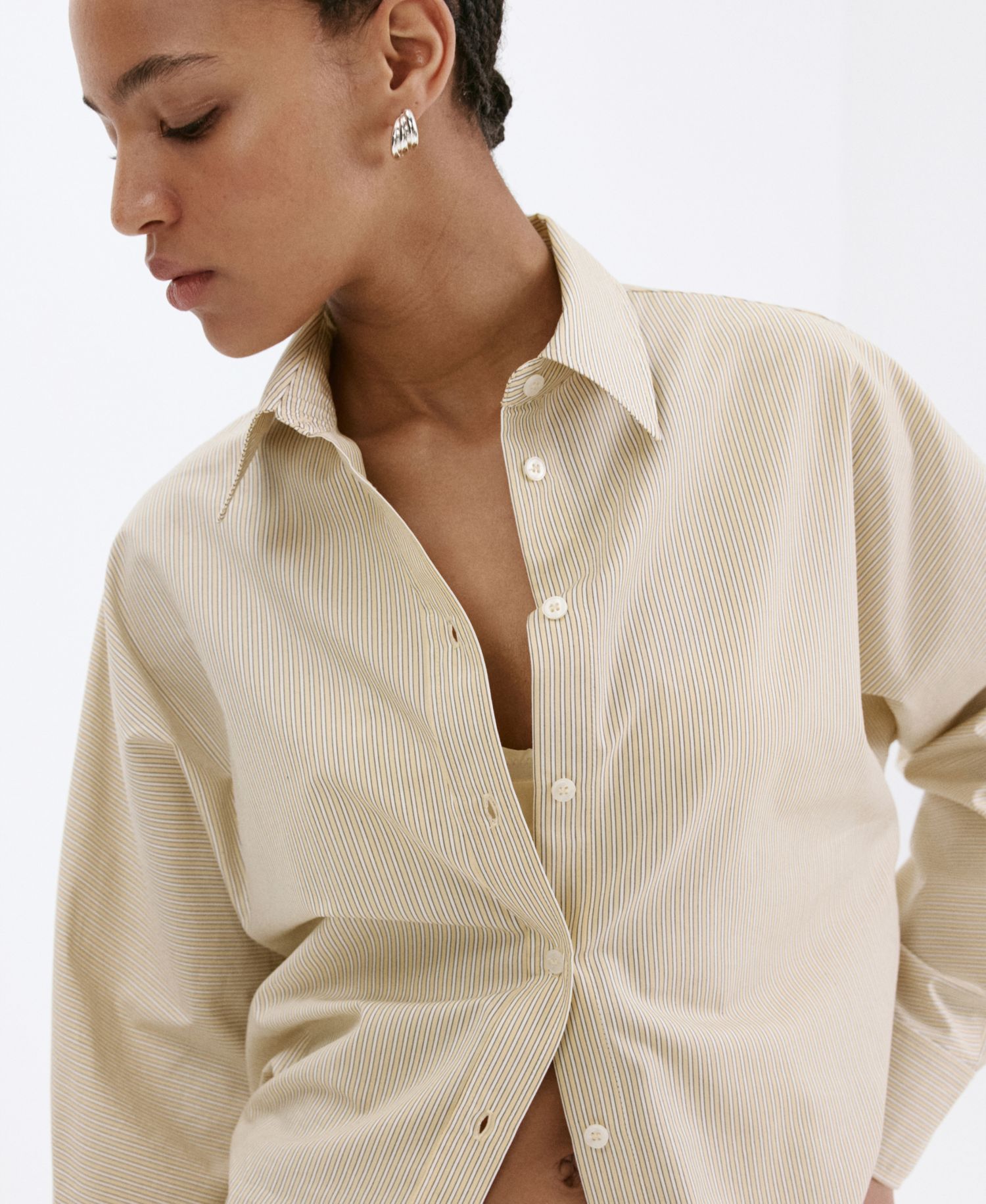 Women's Striped Poplin Shirt