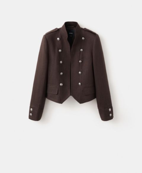 Женские куртки MANGO Women's Buttons Linen Jacket