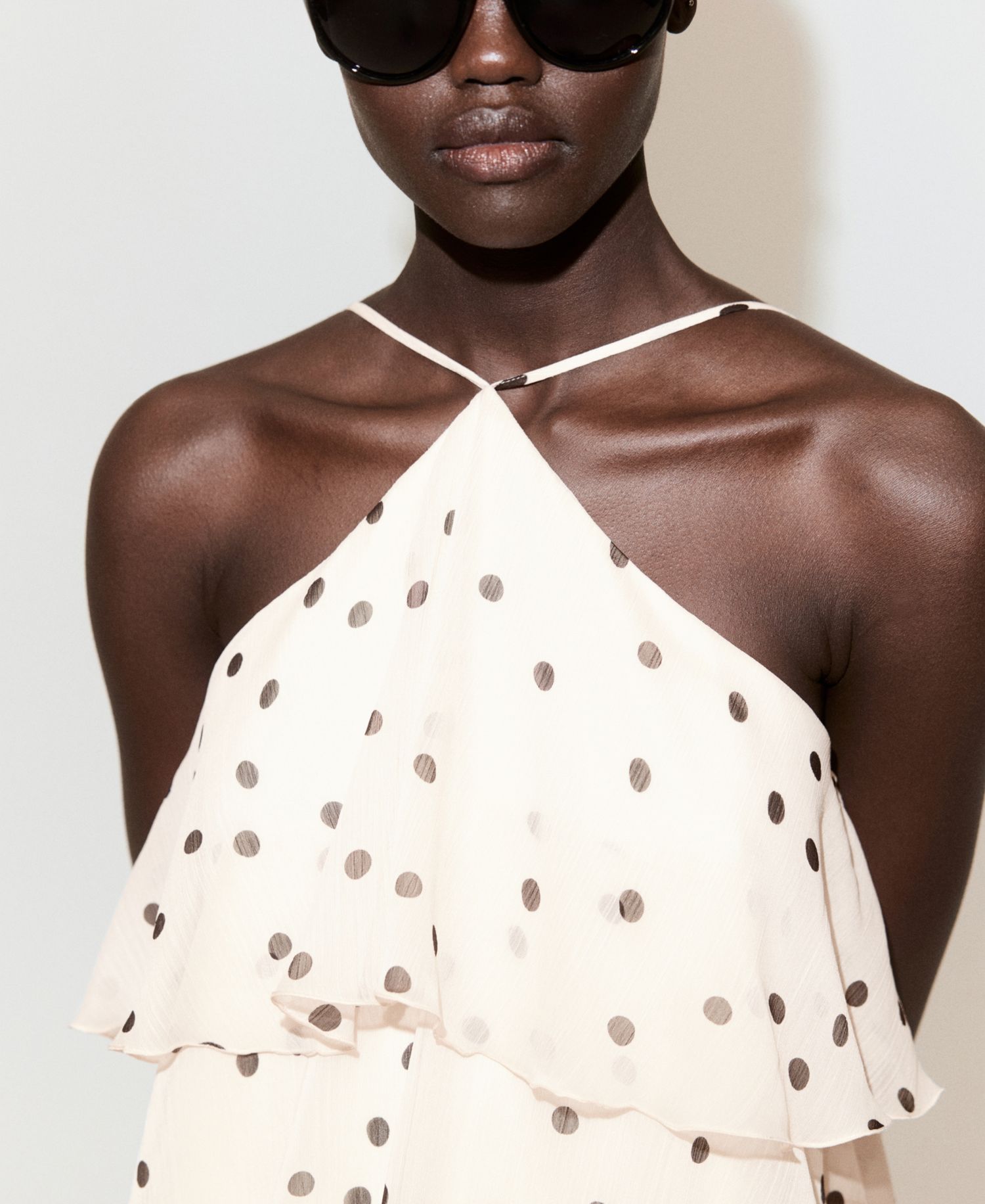 Women's Polka-Dot Halter Dress