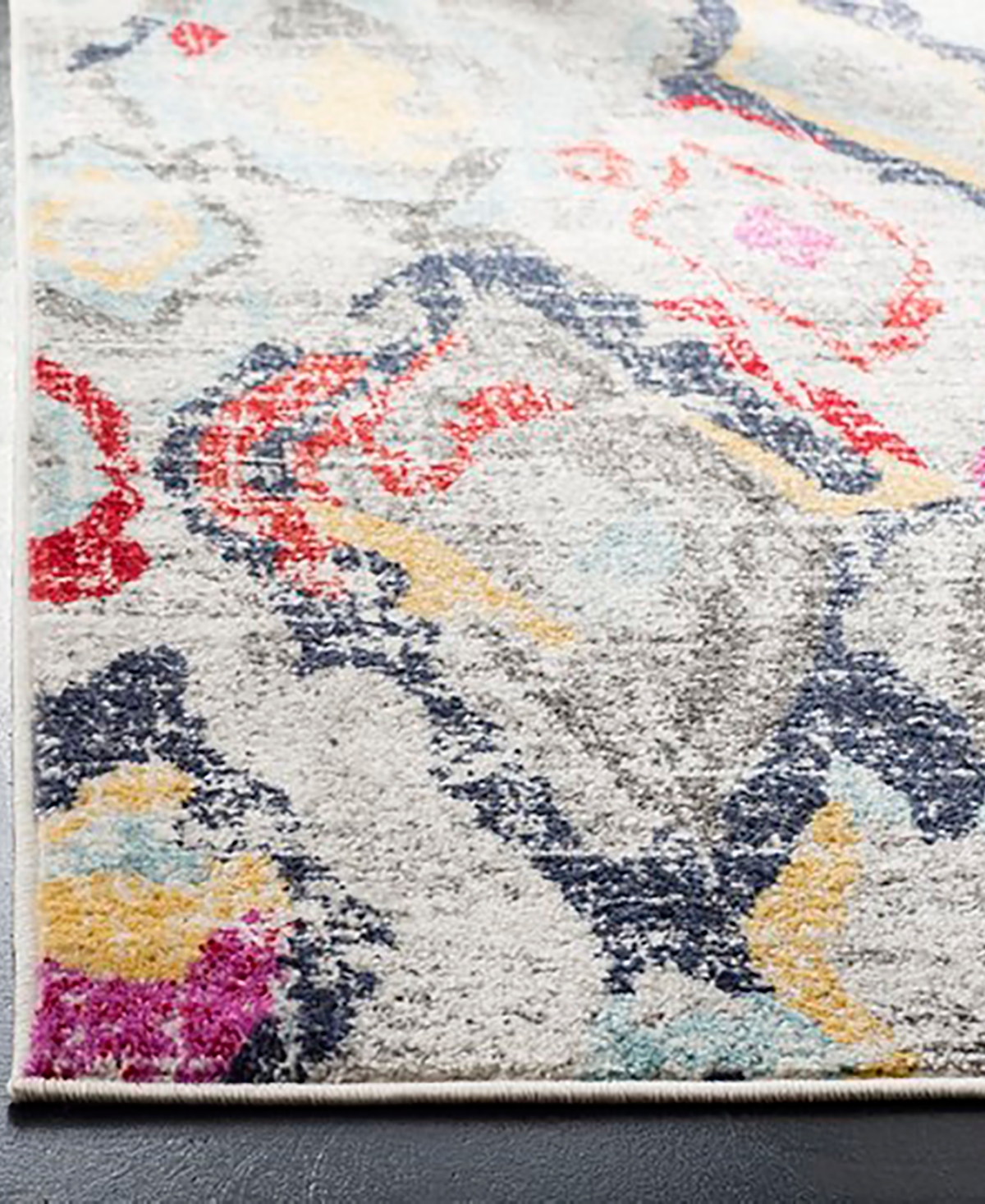 Safavieh Adirondack 209 Light Gray and Red 8' x 10' Area Rug