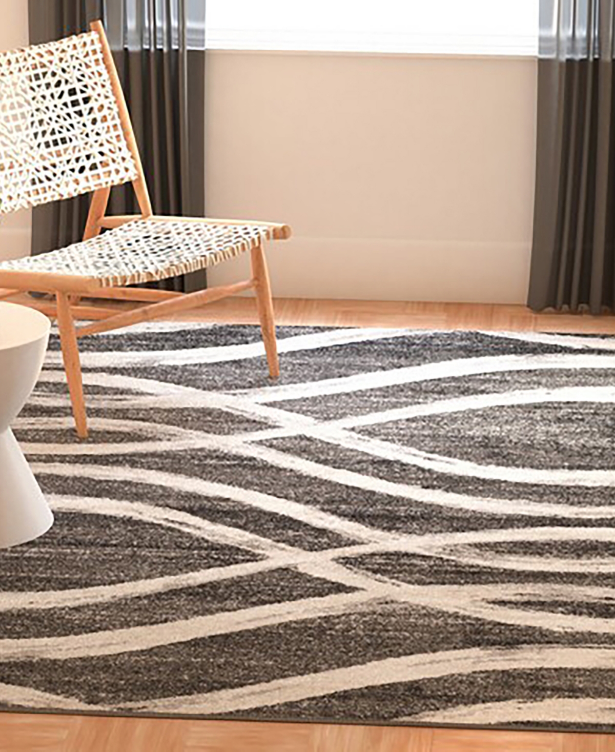 Safavieh Adirondack 125 Charcoal and Ivory 5'1" x 7'6" Area Rug