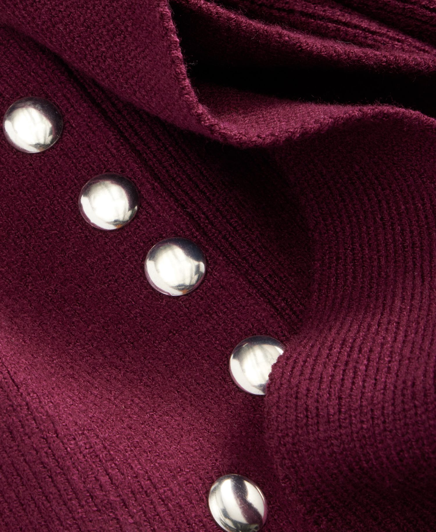 Petite Studded Belted Cardigan