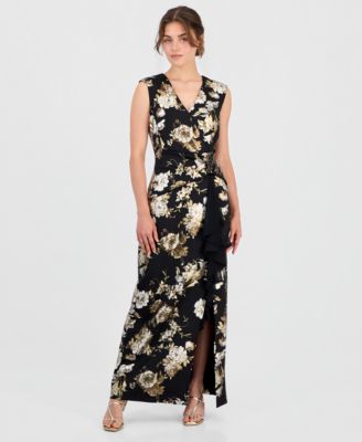 Petite Floral Ruffle Maxi Dress