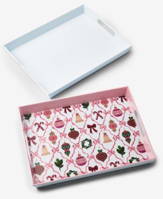 Melamine Ornament Tray, Set of 2