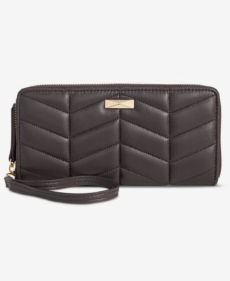 Hazell Chevron Quilted Zip-Around Wallet