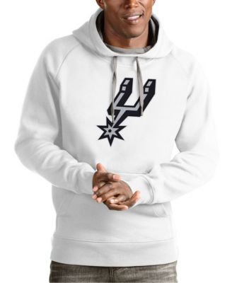 Men's White San Antonio Spurs Team Logo Victory Pullover Hoodie