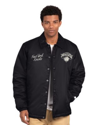 Men's Black New York Knicks Coaches Jacket