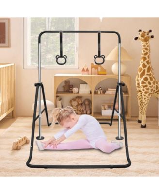 Multi-Functional Adjustable Height Children's Horizontal Gymnastic Bar With Bear Rings
