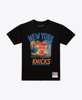 Men's Mitchell Ness Black New York Knicks Concrete Apple T-Shirt