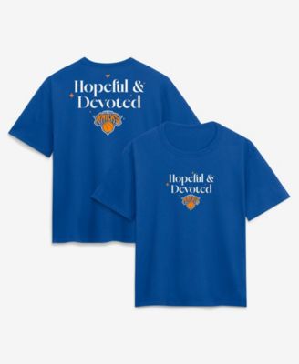 Women's Blue New York Knicks Hopeful Devoted Legacy Cotton T-Shirt