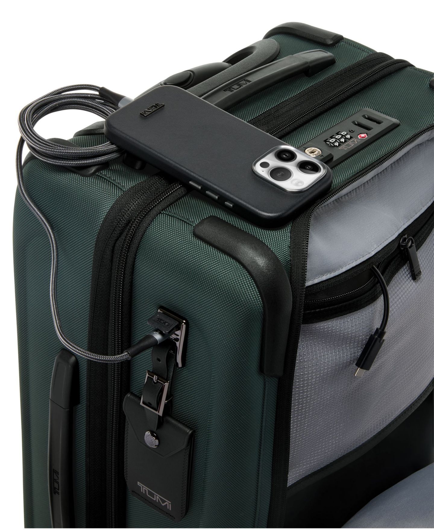 Чемодан TUMI Alpha Dual Access Expandable Carry-On Luggage, цвет: Глубокий сосновый — фото 11