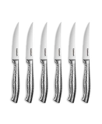 6-Piece Stainless-Steel Soft Hammer Steak Knife Set