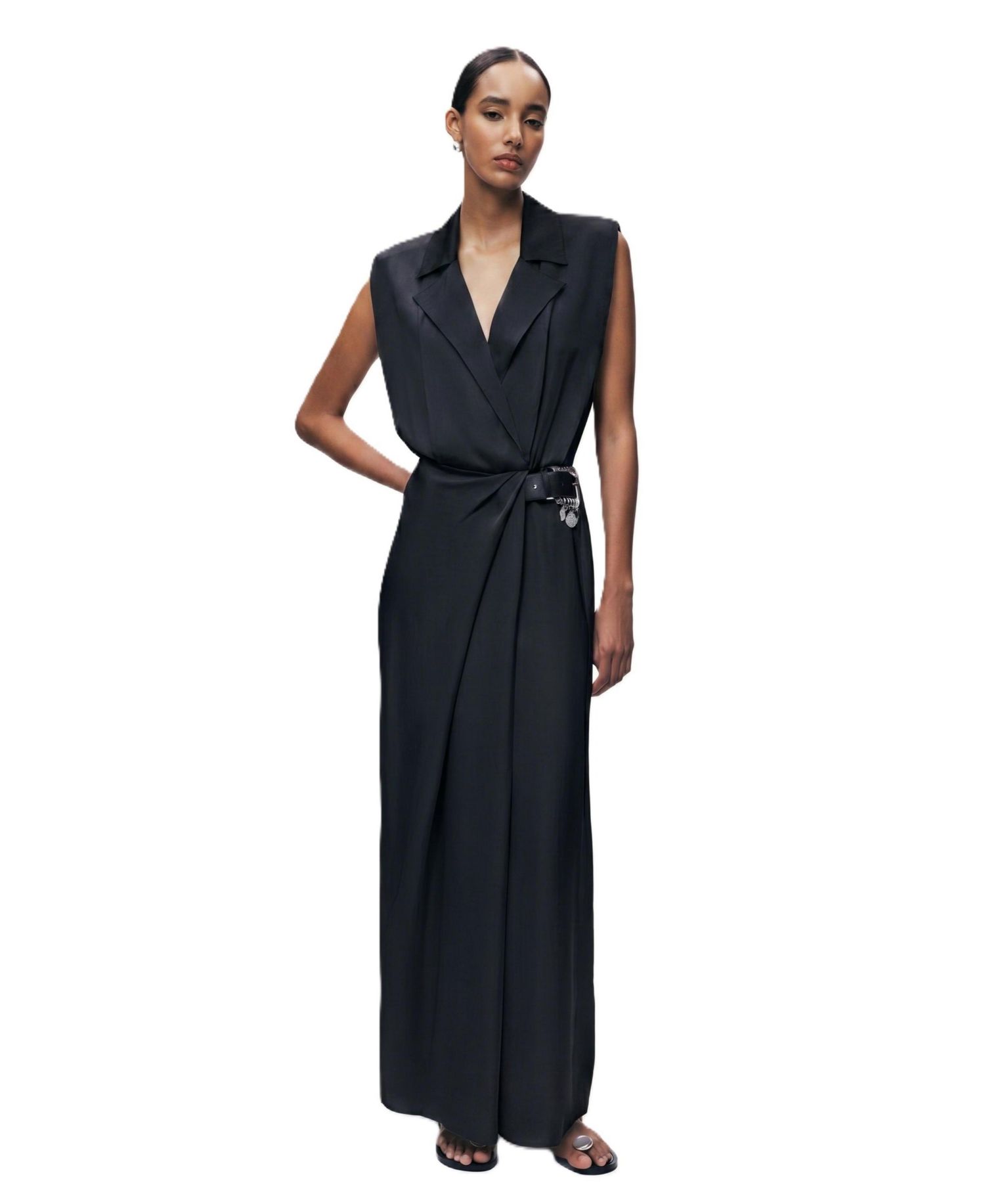 Women's Embellished Belt-Detail Maxi Dress
