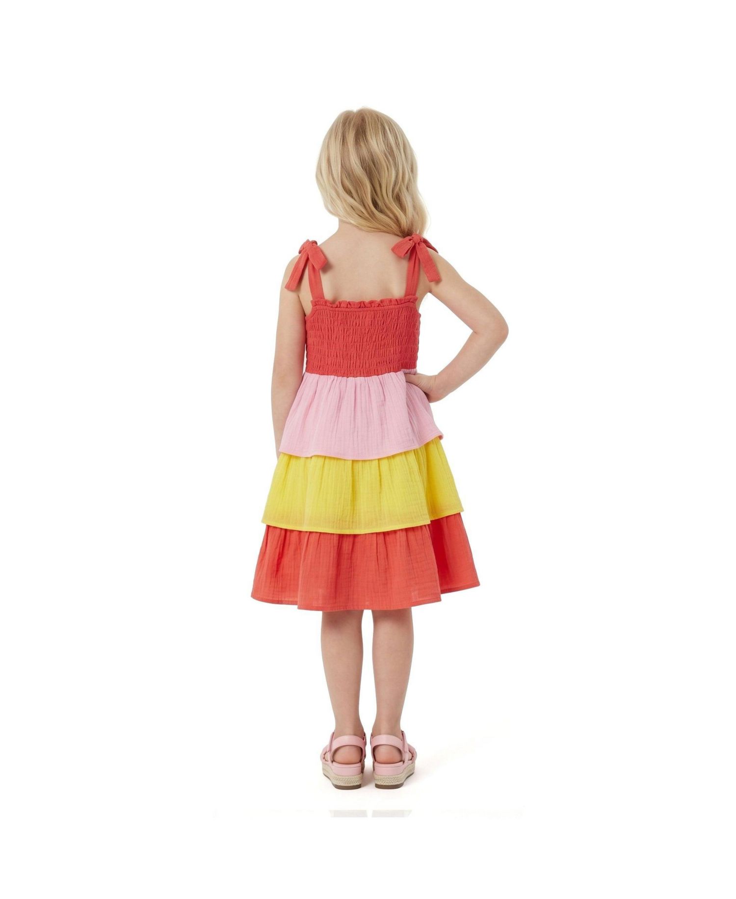 Toddler Girls 2T To 6X Gauze layered dress