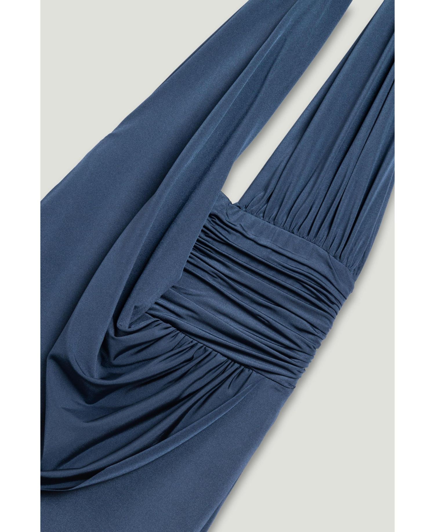 Women's Draped Halter Neck Maxi Dress