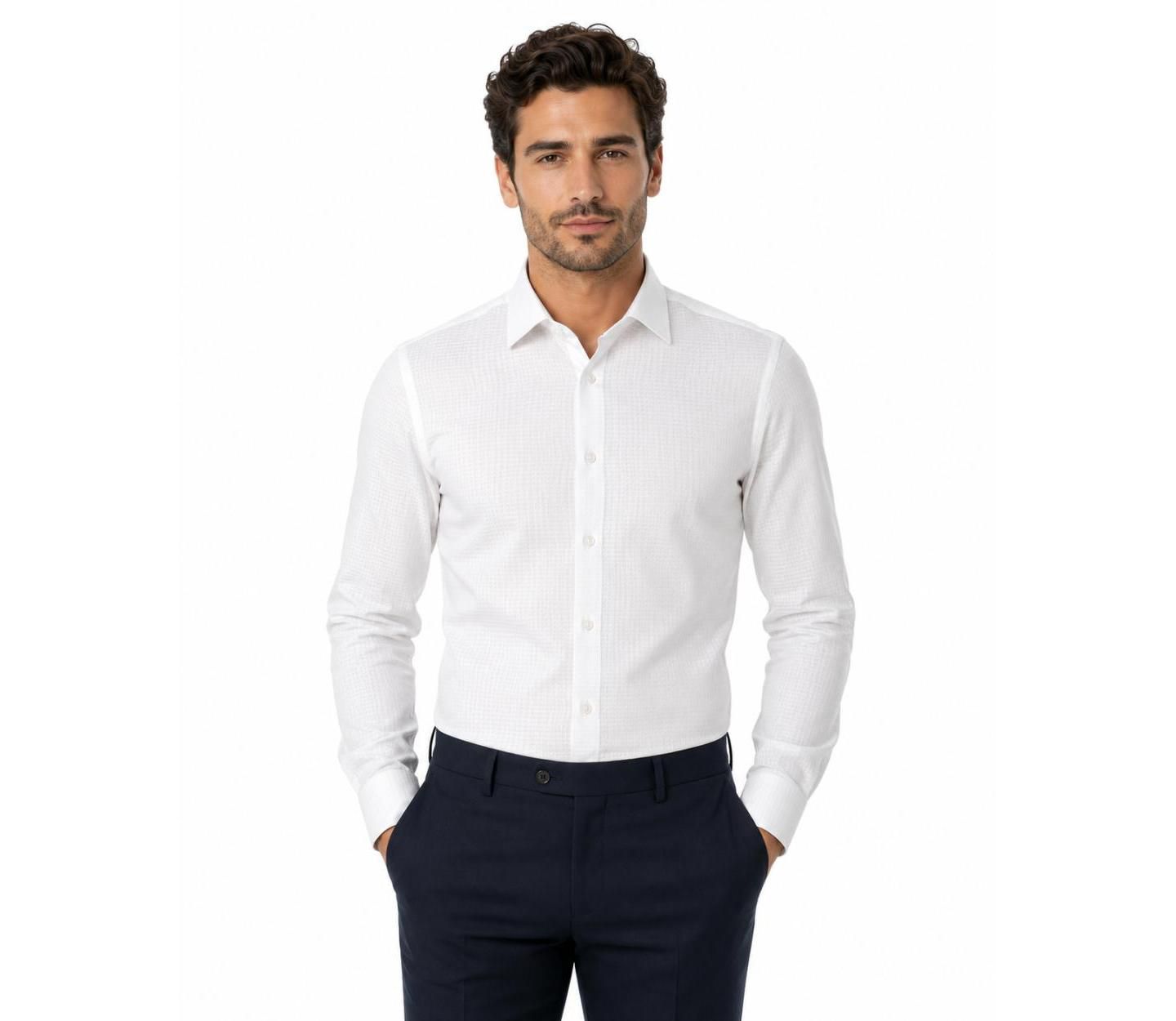 Мужская рубашка Elie Balleh Slim Fit Baby Button-Down — фото 1