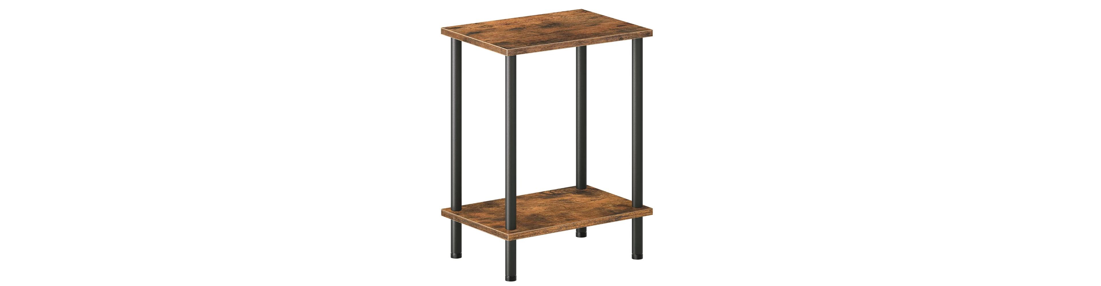 Slickblue Living Room End Table with 2-Tier Shelves for Storage