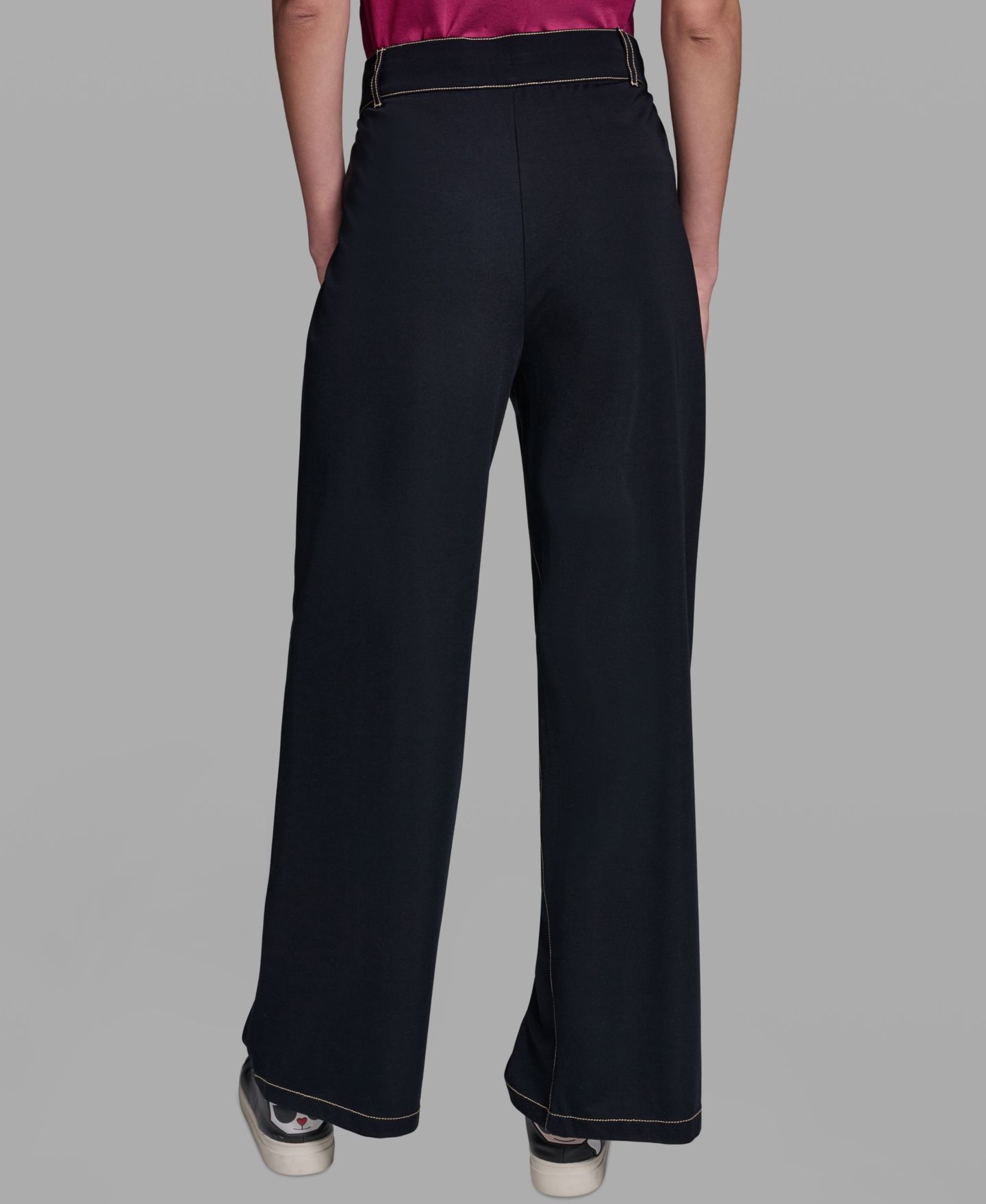 Женские брюки KARL LAGERFELD PARIS Pull-On Jersey Pants, цвет: Тёмно-синий — фото 4