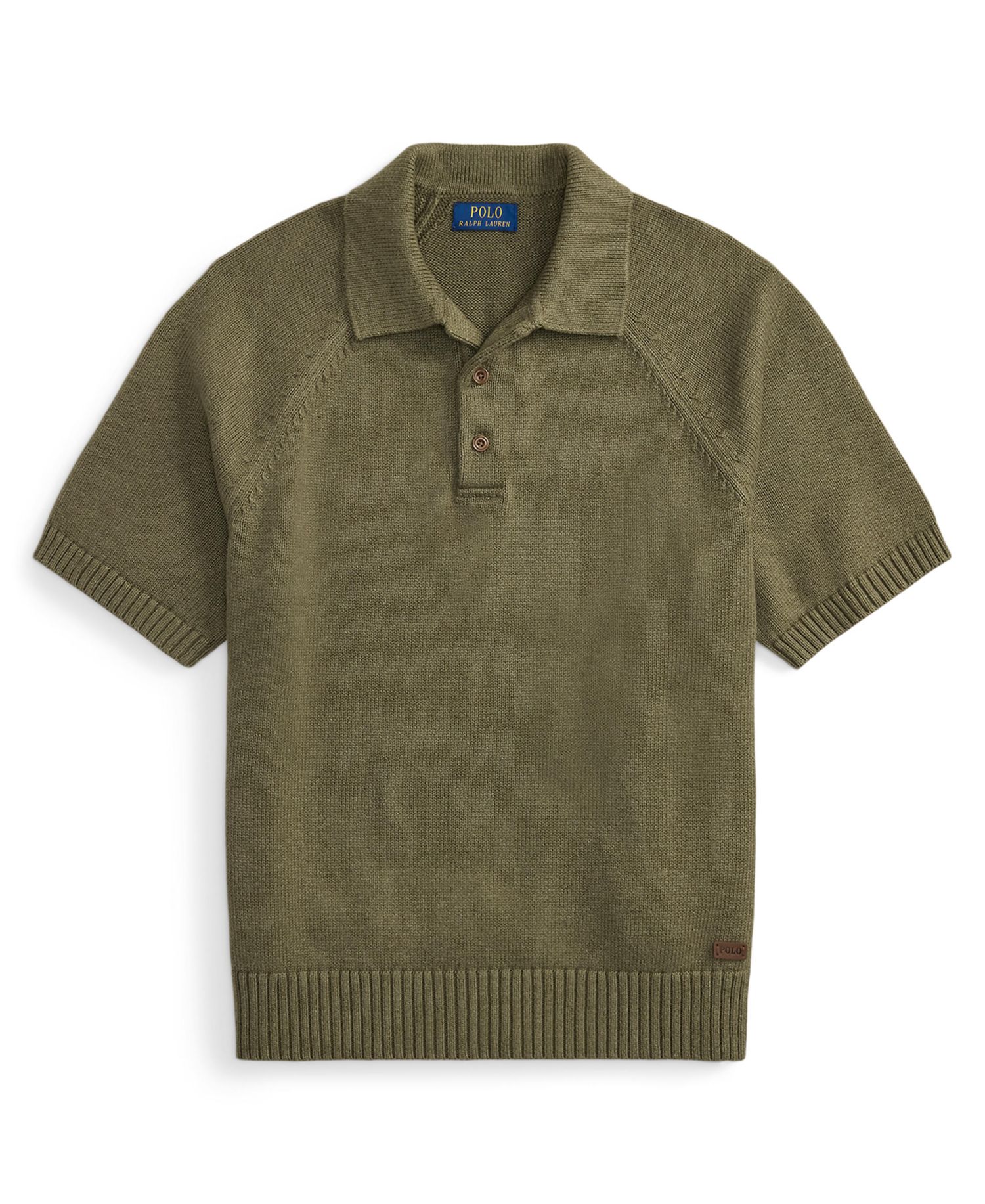 Men's Thick-Gauge Cotton Polo Sweater