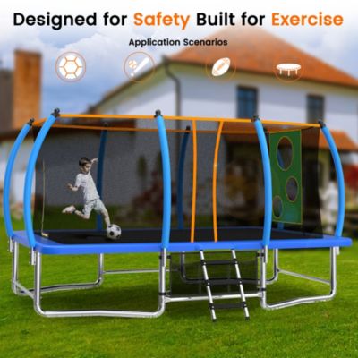 Outdoor Square Trampolines for Kids Adults Long Rectangular Tumbling Trampoline