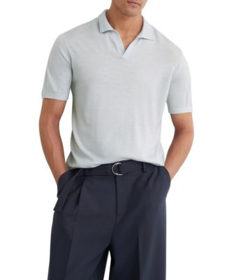Men's Duchie Open Collar Merino Wool Polo Shirt